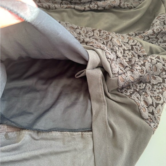 🩶 Made in Italy Taupe Lace Twinset (Cardigan + Skirt Set) - Picture 14 of 16